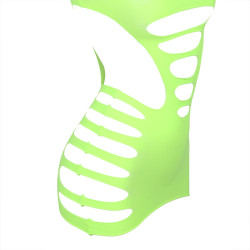 Subblime - 952280 Robe Résille Élastique Manches Longues Vert Taille Unique